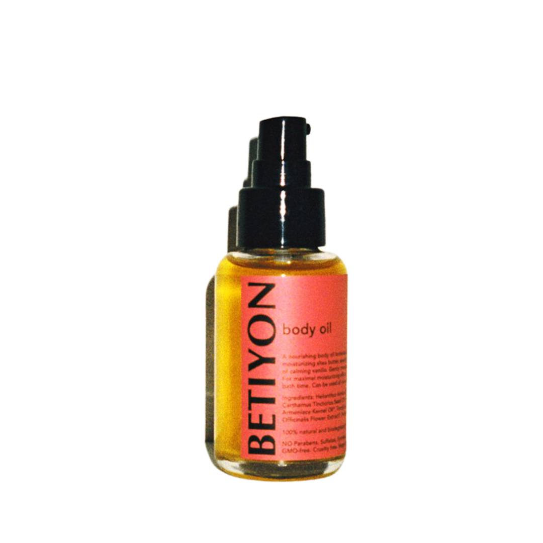 Body Oil in travel size bottle from Betiyon