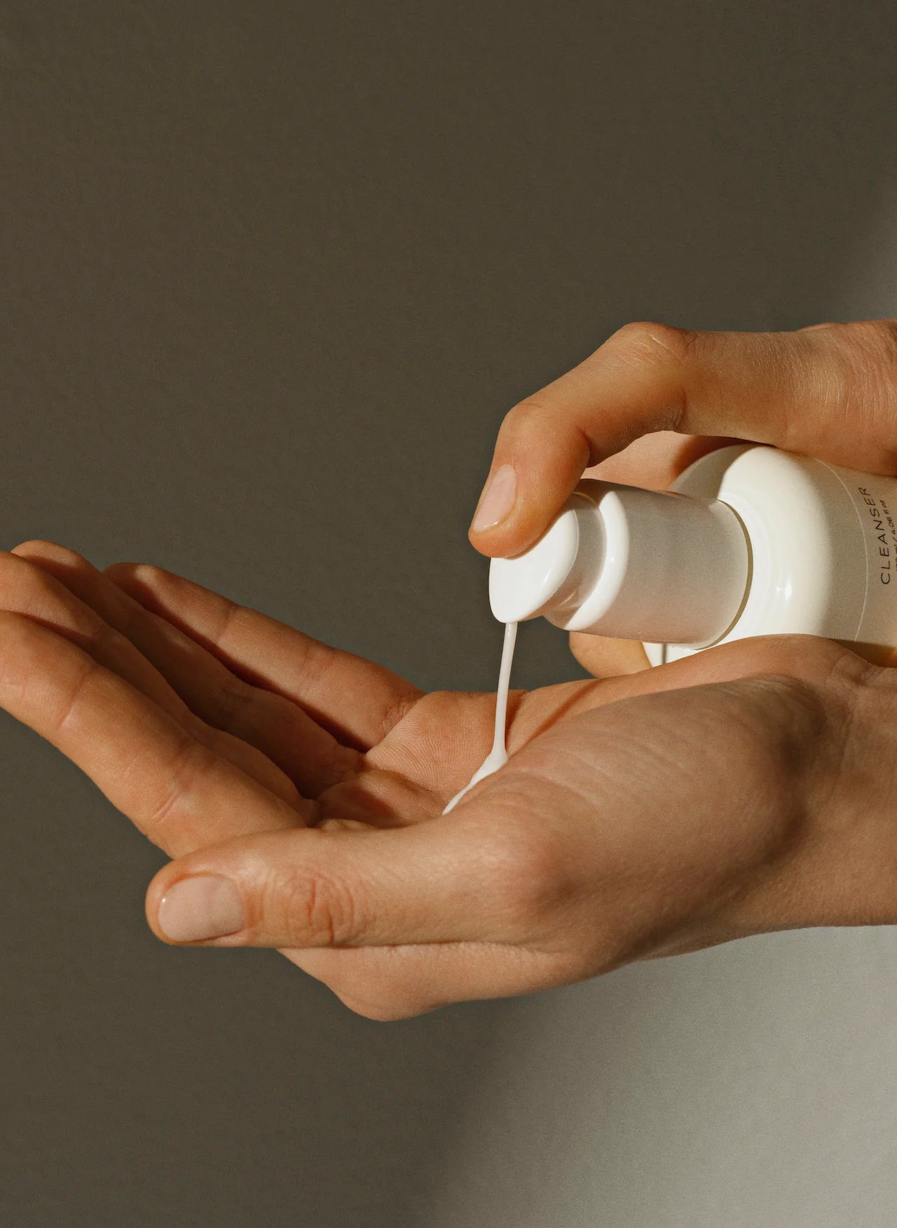 Cleanser from HONEY applied in hand