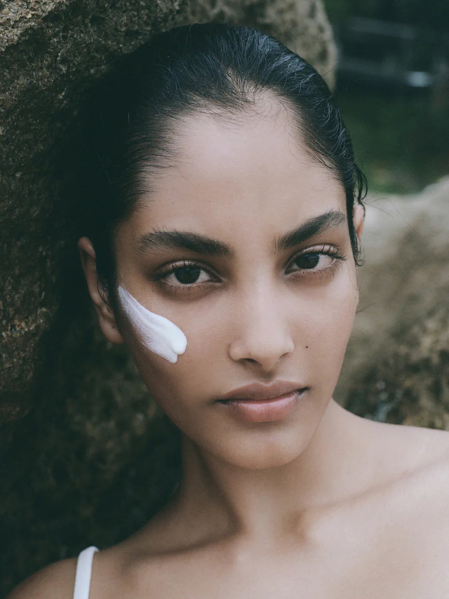 Every Tone SPF Sunscreen from LESSE, applied on woman face