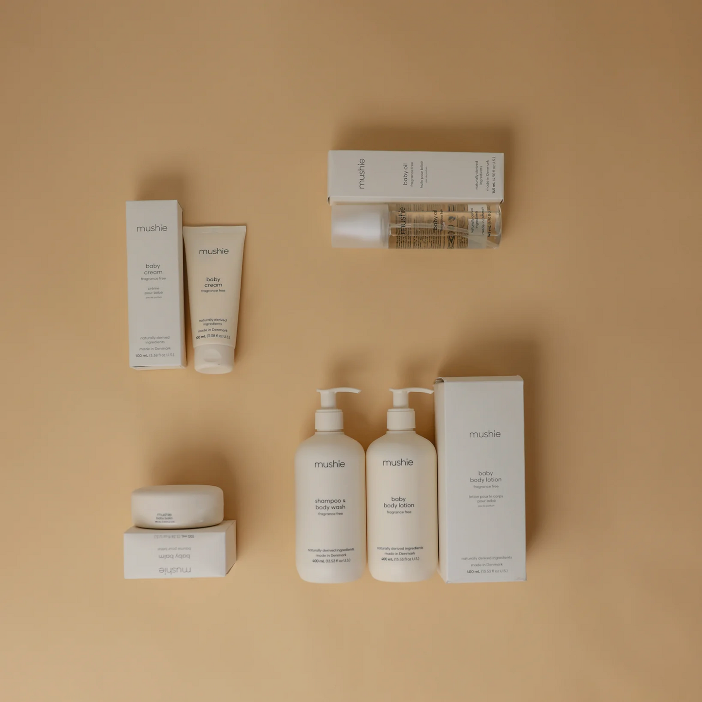 Fragrance free skincare products from Mushie