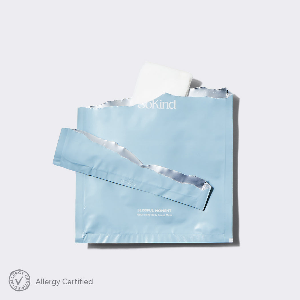 Blissful Moment from SoKind, a belly sheet mask, open packaging