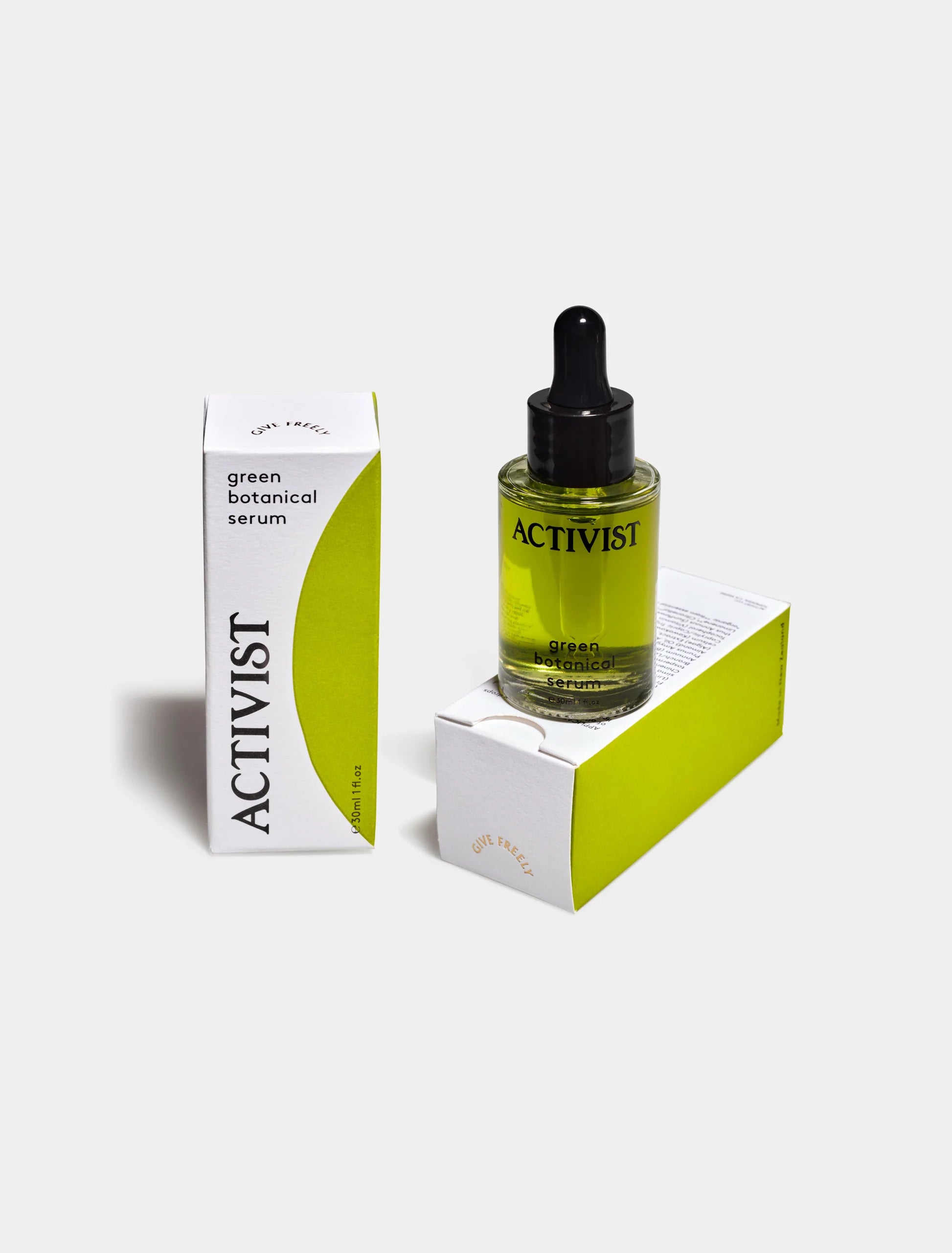 Green Botanical Serum from ACTIVIST bottle and packaging