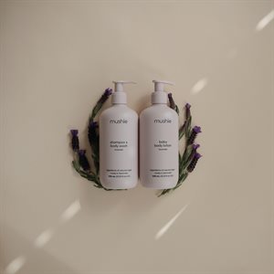 Shampoo & body wash and body lotion lavender from mushie