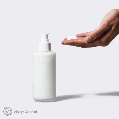 Silky Essential from SoKind, a body lotion, applying on woman's hand
